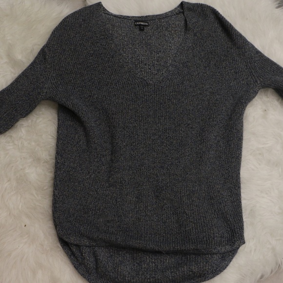 Express Sweaters - Gray 3/4 sweater